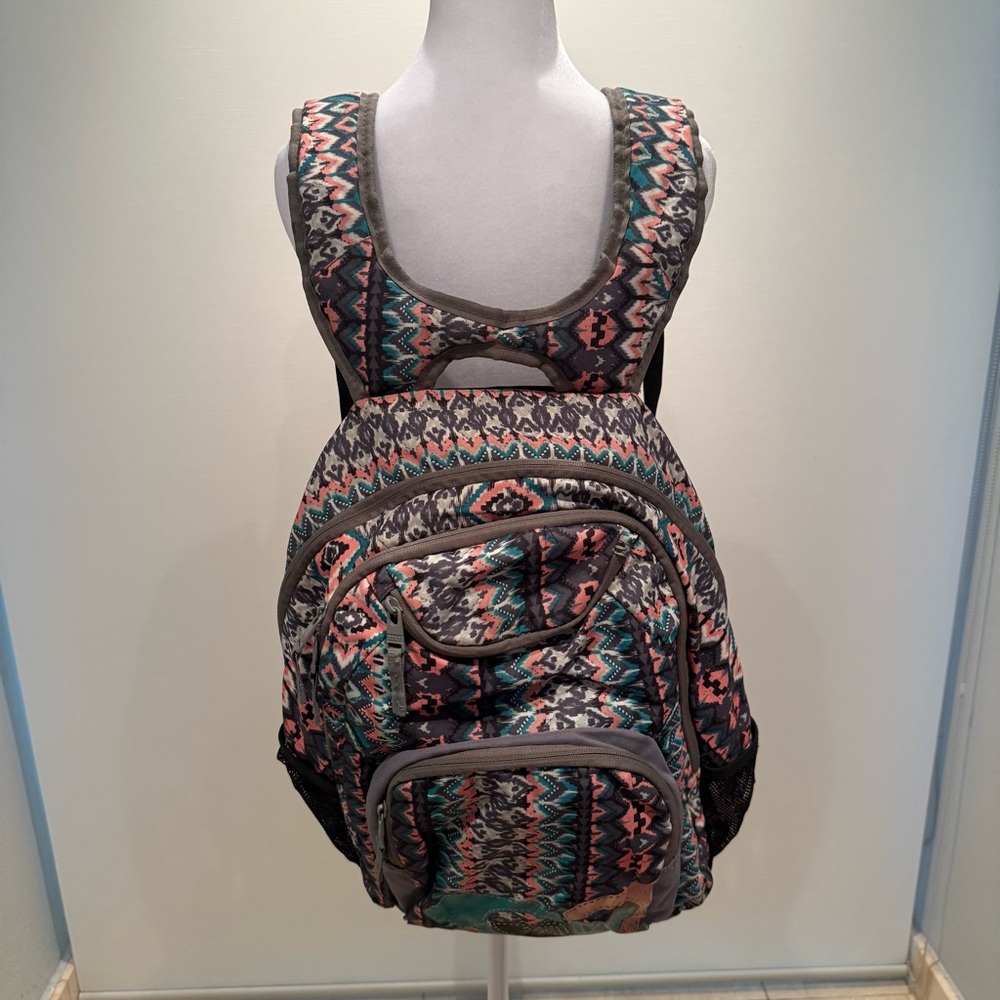 Patterned Backpack With Multicolor Design - image 1